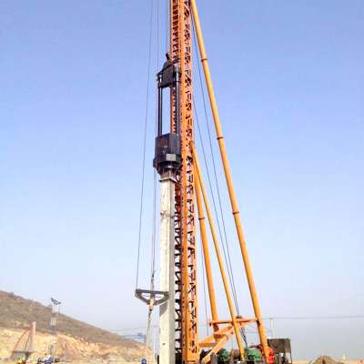 DD85 guide rod diesel pile hammer pile frame for crawler crane