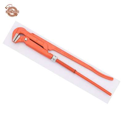 1" 90 Degree Drop Forged Carbon Steel CrV Swedish Bent Nose Pipe Wrench Factory